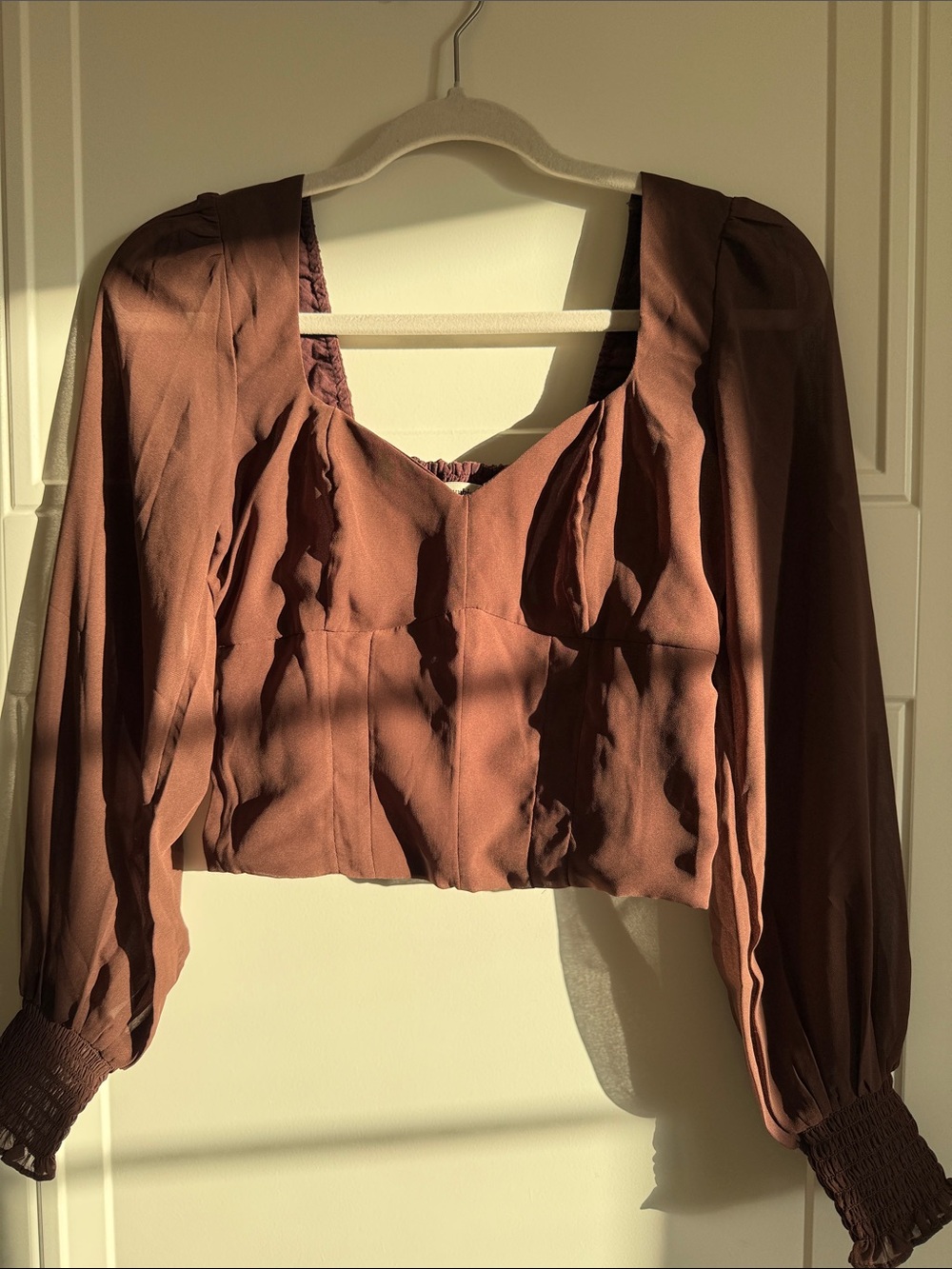 Abercrombie & Fitch Russet Sweetheart Long Sleeve Blouse